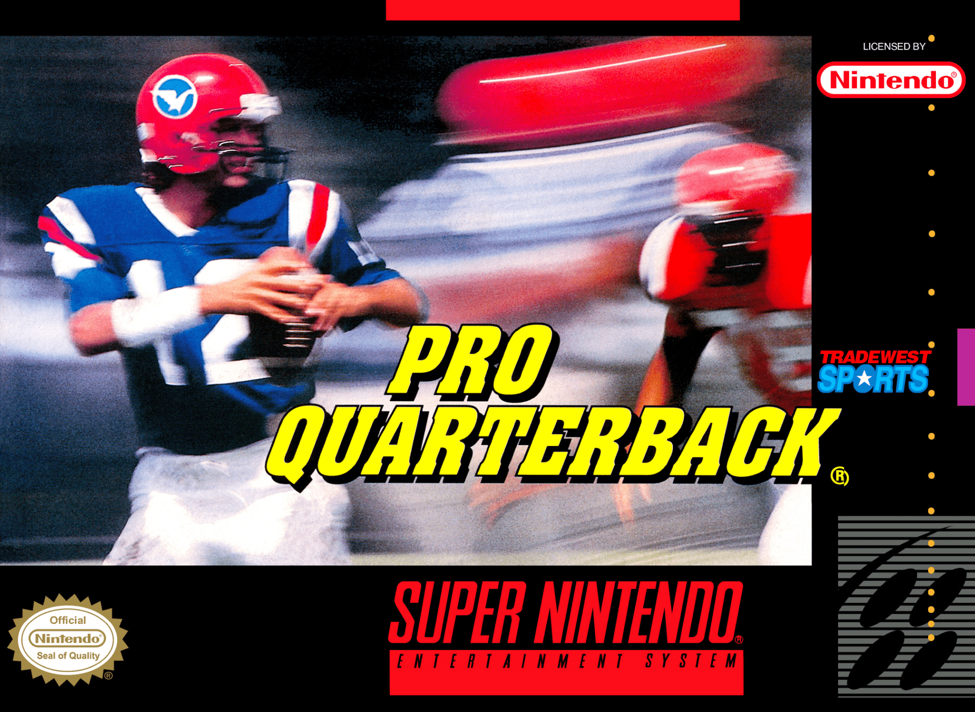 Pro Quarterback box art for Super Nintendo